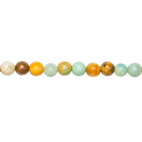 fil amazonite multicolore pierres boules 8mm