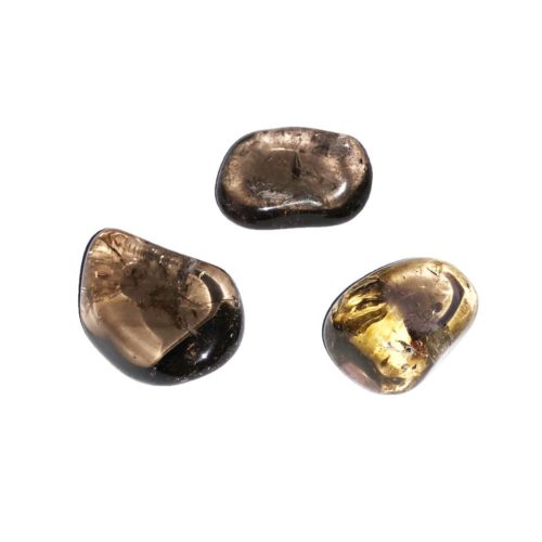 piedra rodada cuarzo ahumado