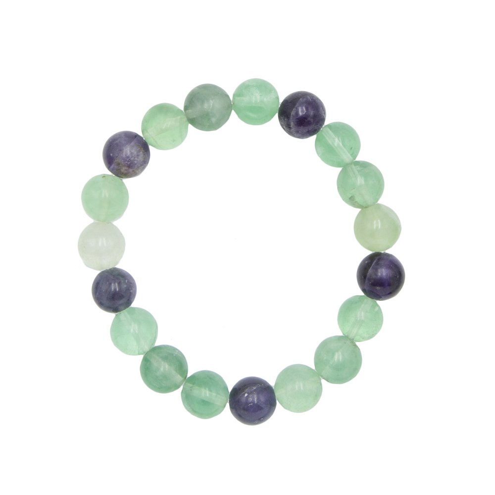 bracelet fluorite multicolore pierres boules 10mm bracelet fluorite multicolore pierres boules 10mm
