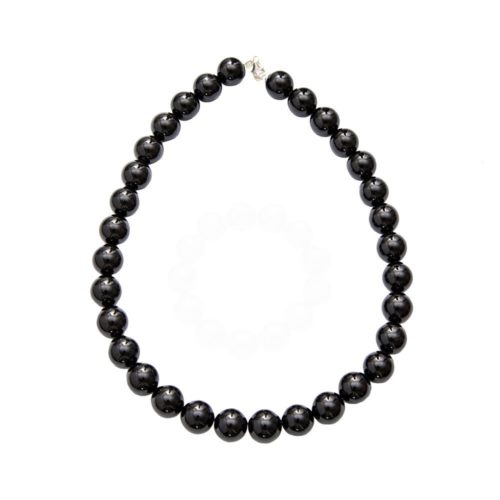 collier onyx pierres boules 14mm