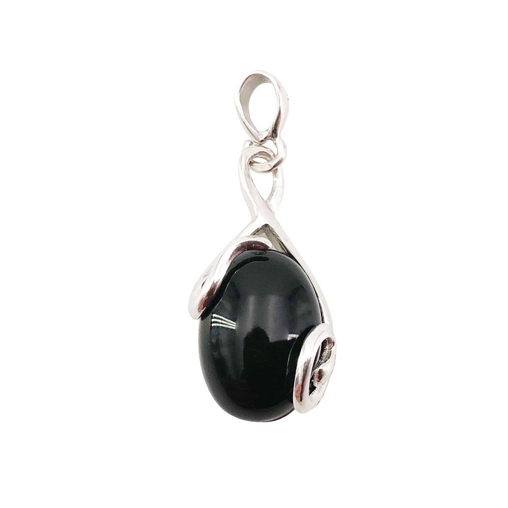 pendentif onyx argent rhodie pendentif onyx argent rhodie
